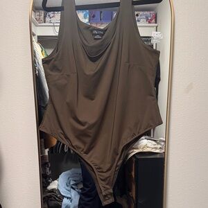 City Chic Chocolate olive green Bodysuit